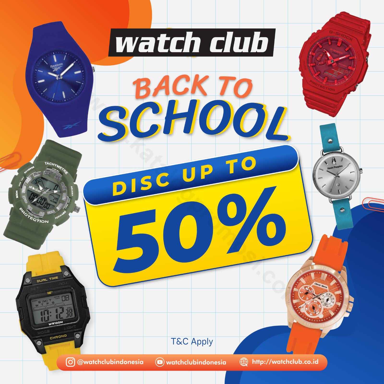 Watch Club Promo Back To School Discount Up To 50% Off*