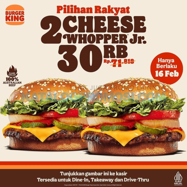 Promo Burger King AGUSTUS 2024 Terbaru Hari ini