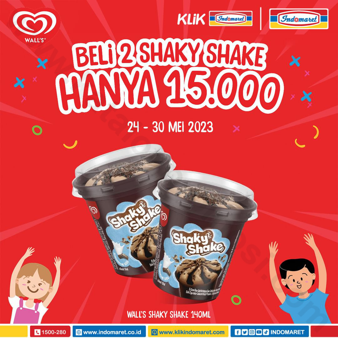 PROMO INDOMARET BELI 2 SHAKY SHAKE HANYA RP. 15.000