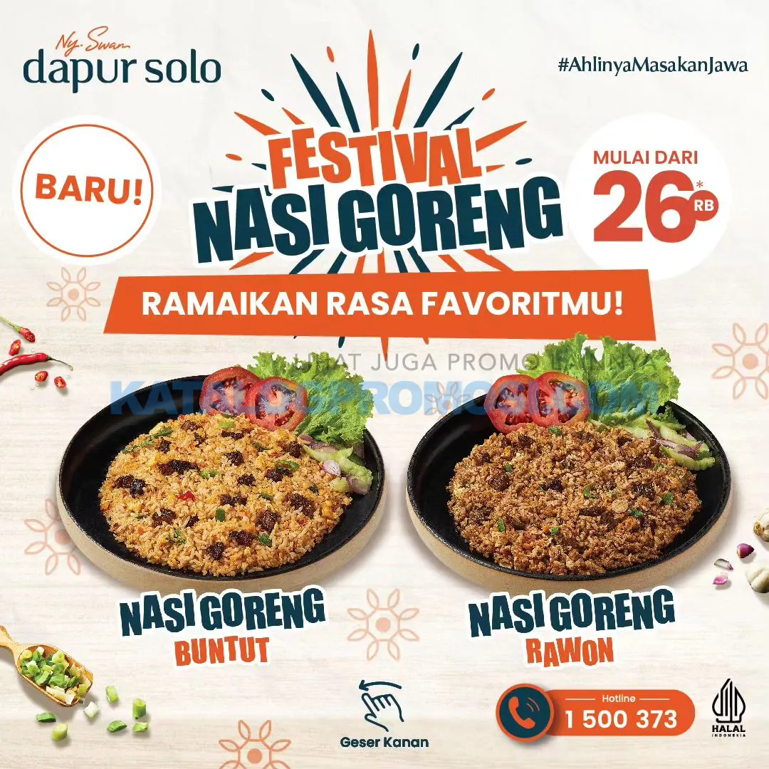 Promo DAPUR SOLO Paket FESTIVAL NASI GORENG mulai Rp. 26RIBUAN