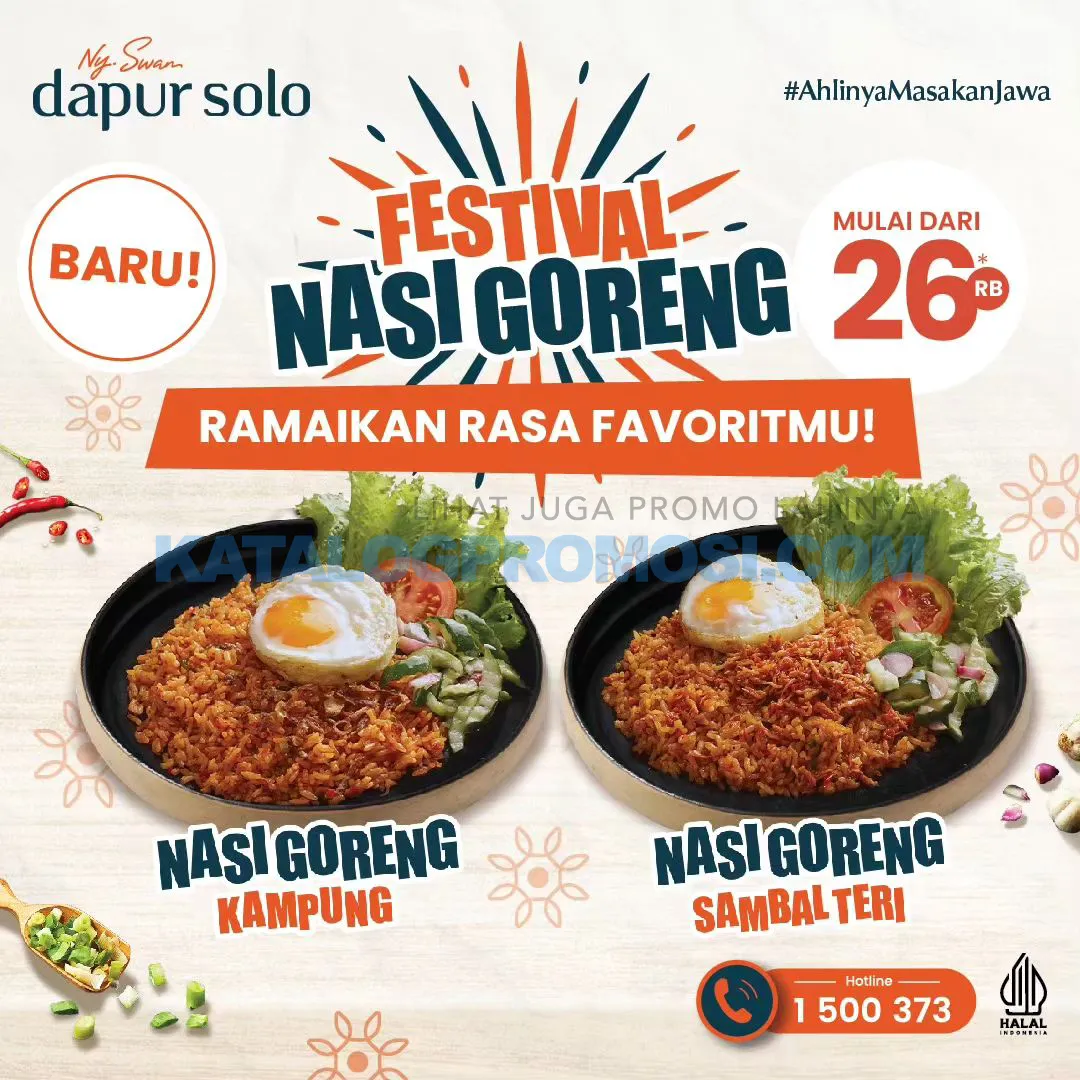 Promo DAPUR SOLO Paket FESTIVAL NASI GORENG mulai Rp. 26RIBUAN