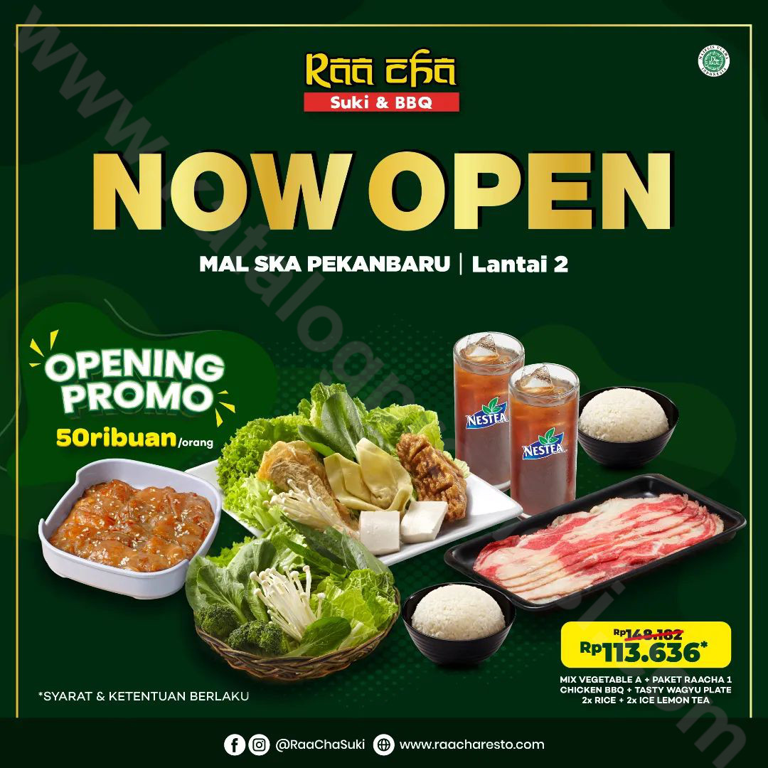 Raa Cha Suki & BBQ Mall SKA Pekanbaru Opening Promo - Cashback Hingga ...