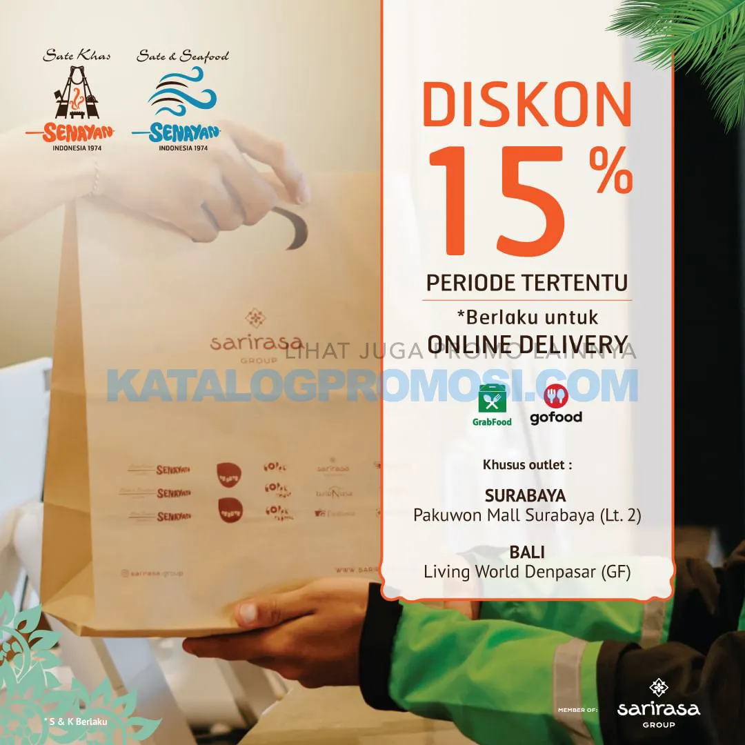 Promo SATE KHAS SENAYAN - DISKON 15% untuk online delivery 