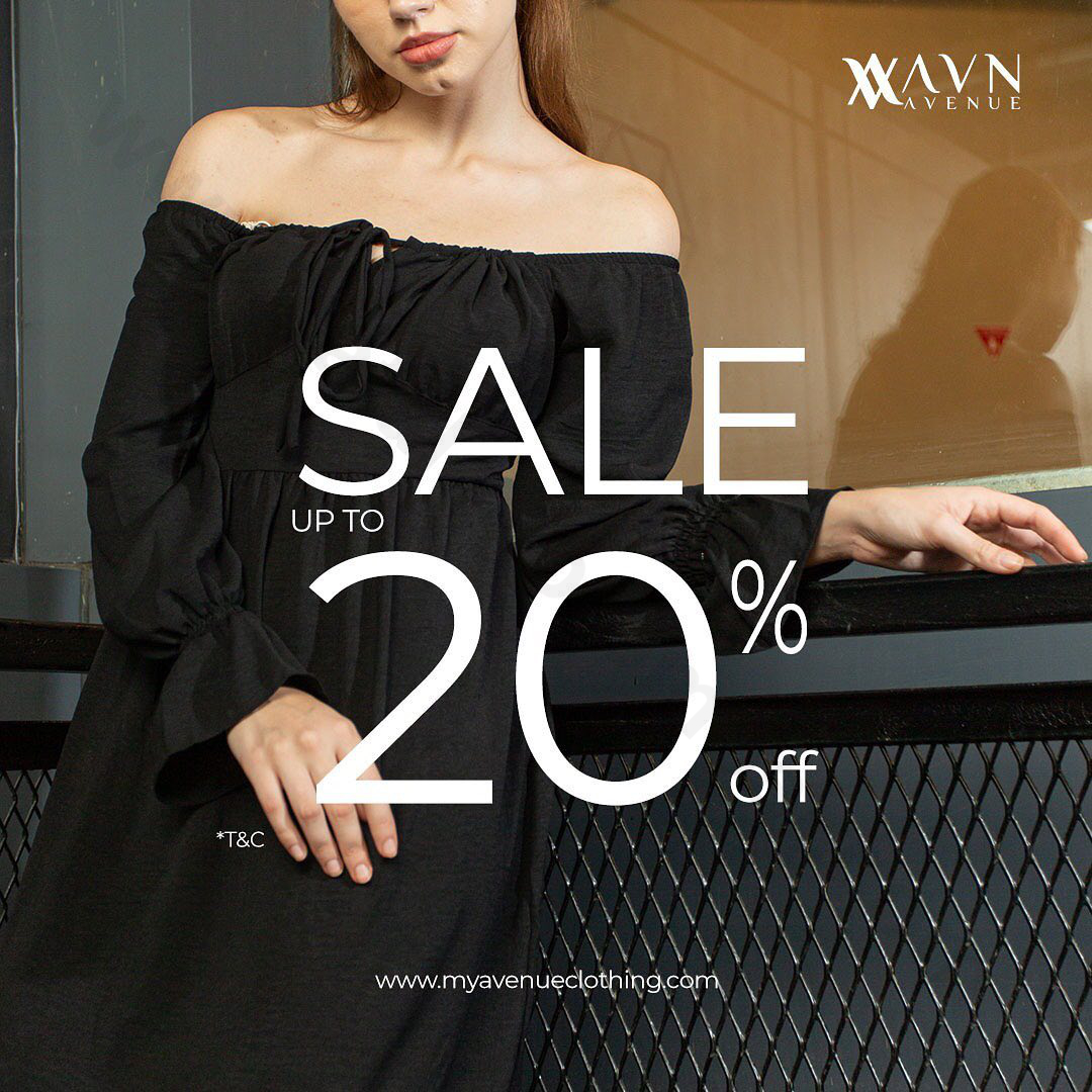 AVENUE CLOTHING Promo Sale Up To 20 % Off*