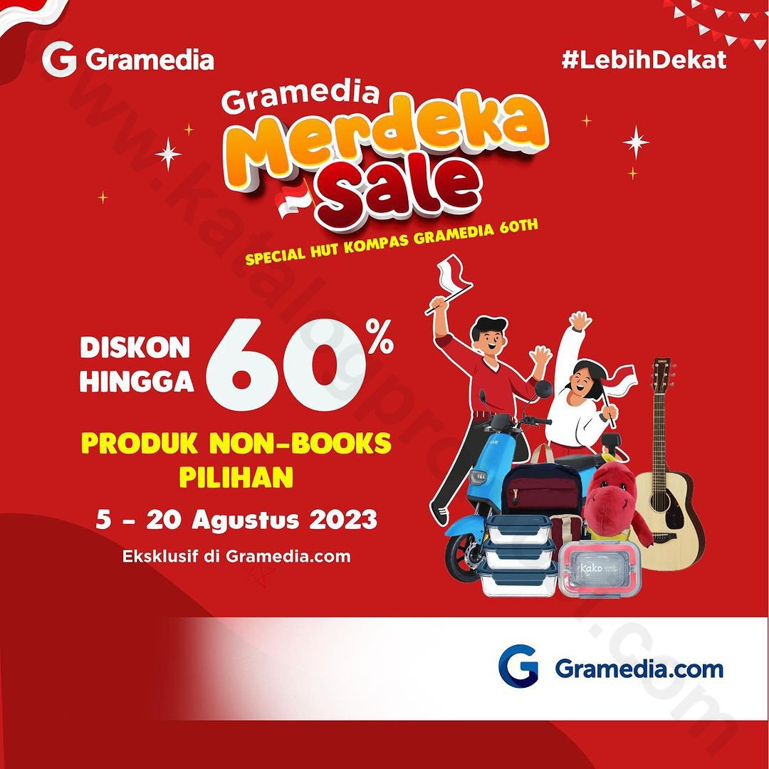 GRAMEDIA Promo MERDEKA SALE! DISKON Hingga 60% Untuk Produk Non-Books ...