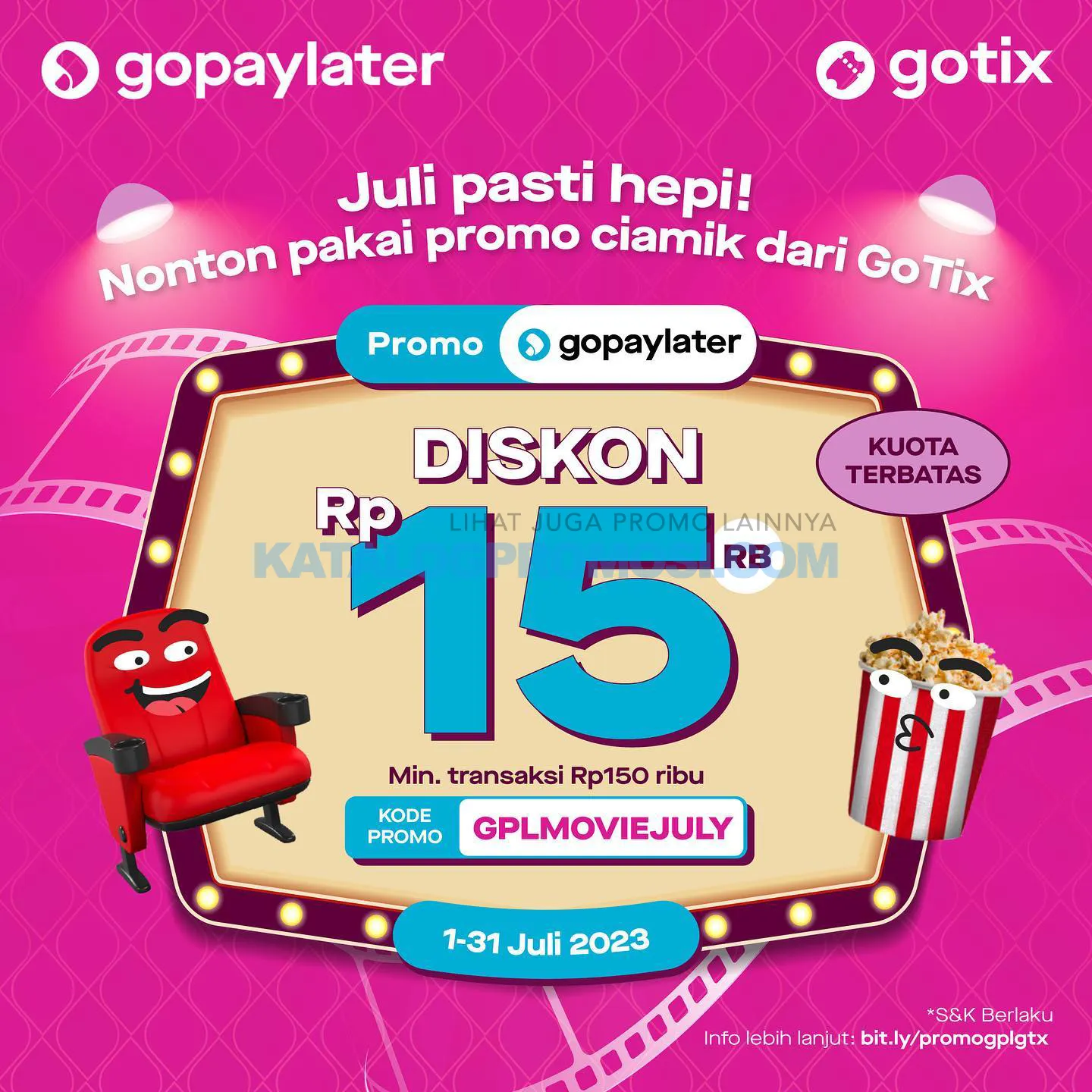 Promo GOTIX DISKON RP. 15.000 untuk transaksi dengan GoPayLater