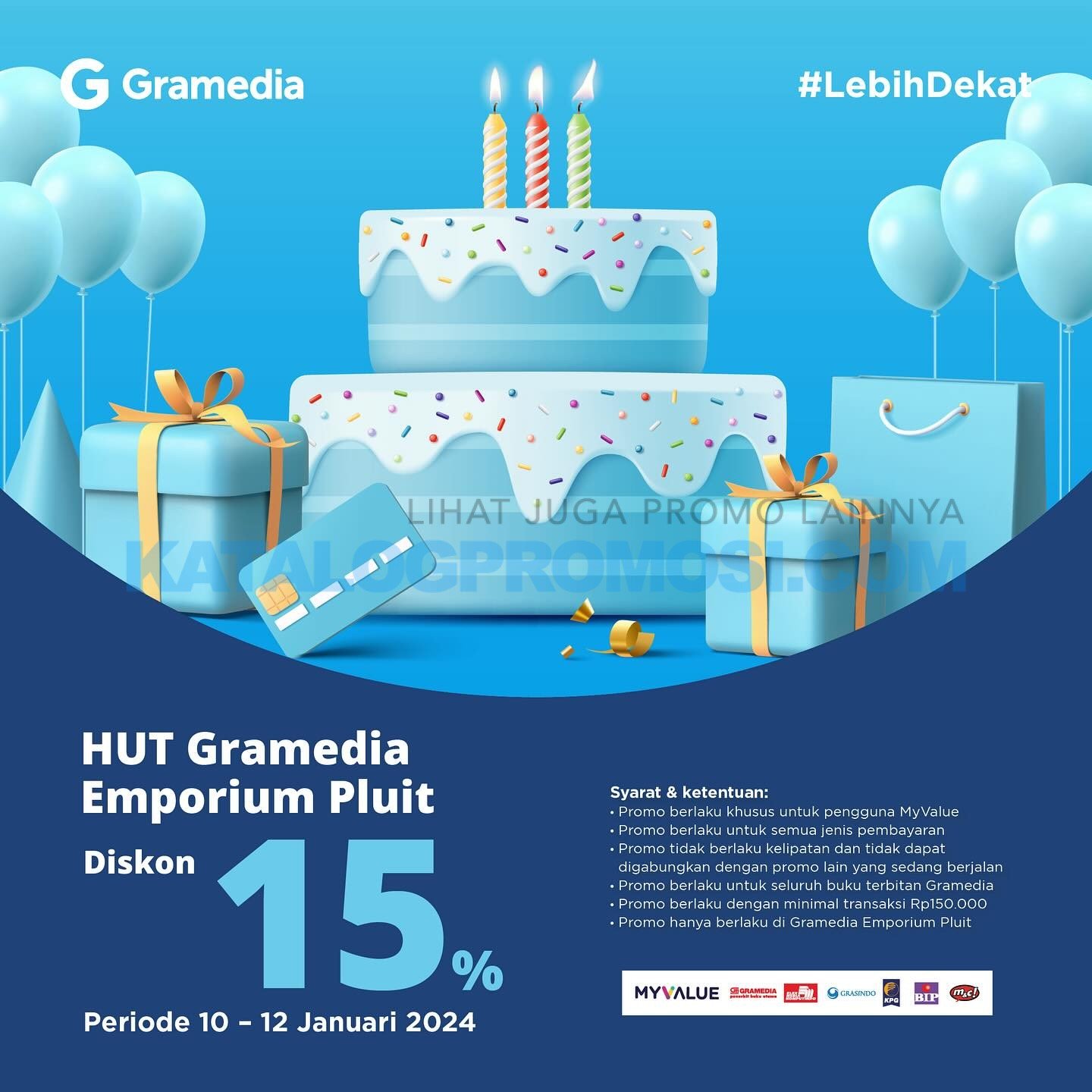 Promo HUT Gramedia Emporium Pluit - DISKON 15%
