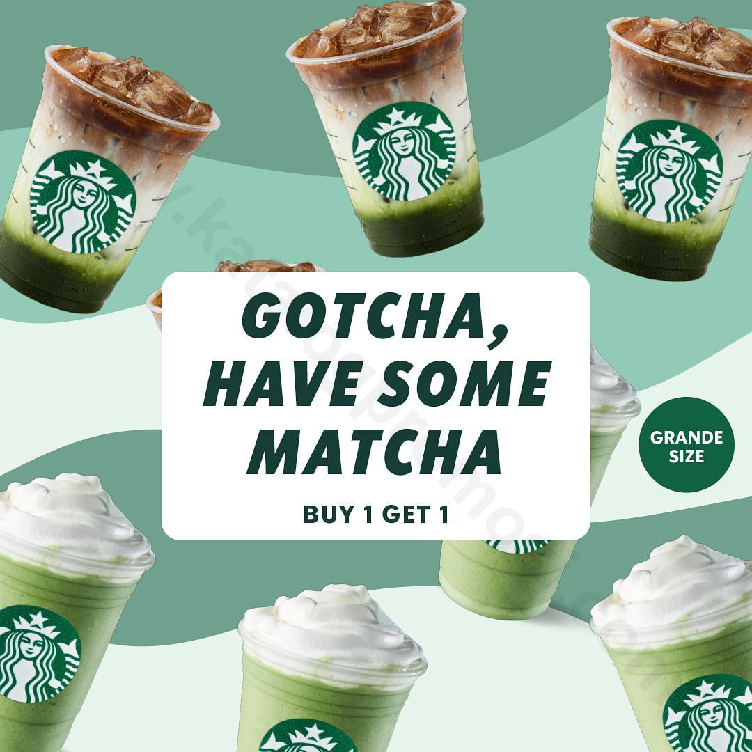 Promo STARBUCKS Buy 1 Get 1 Free Grande Size*