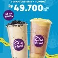 PROMO CHATIME HUT JAKARTA 497 BELI 2 SIGNATURE SERIES - TOPPING cuma Rp. 49.700 berlaku mulai tanggal 20-23 Juni 2024