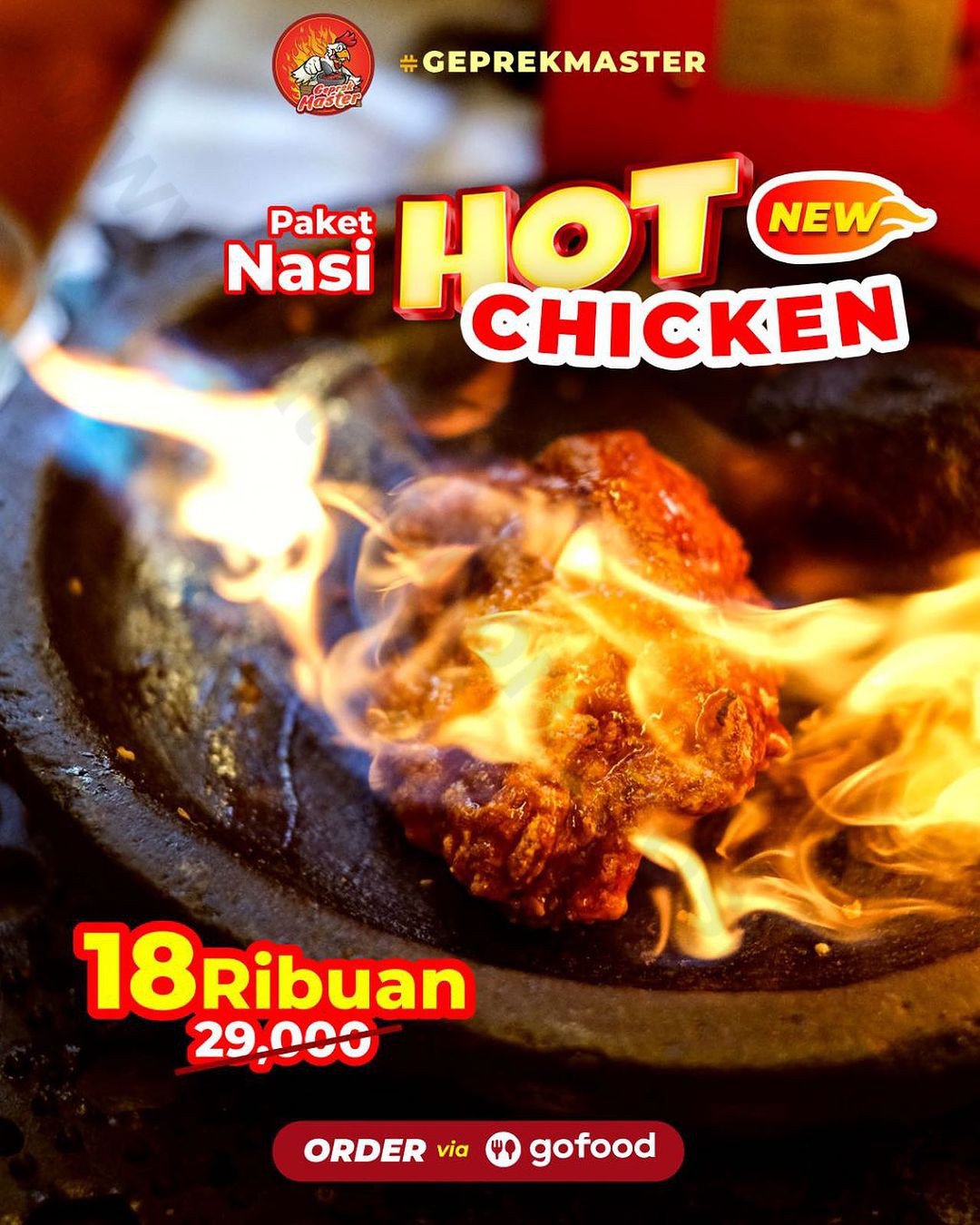 Ayam Geprek Master Promo Menu Baru Paket Nasi Hot Chicken Cuma Rp