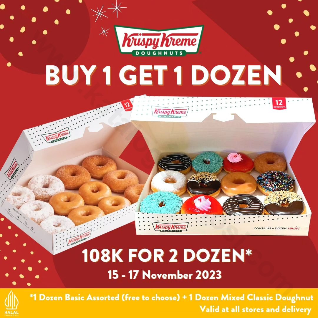 Promo KRISPY KREME Buy 1 Get 1 Dozen For Only 108K*