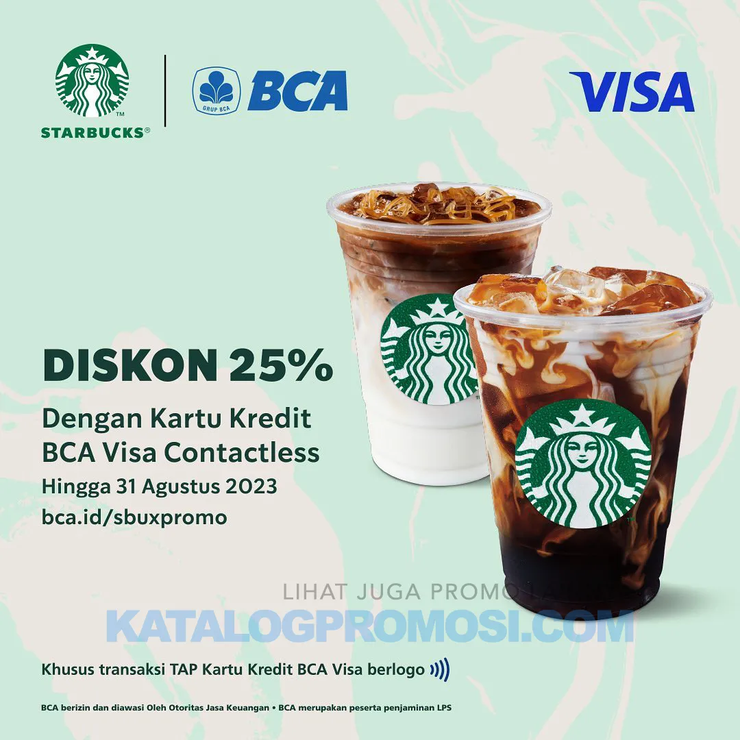 PROMO STARBUCKS BCA - Diskon 25% dengan TAP Visa Contactless