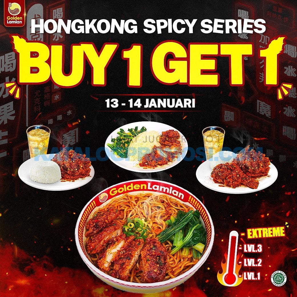 Promo GOLDEN LAMIAN BUY 1 GET 1 HONGKONG SPICY SERIES