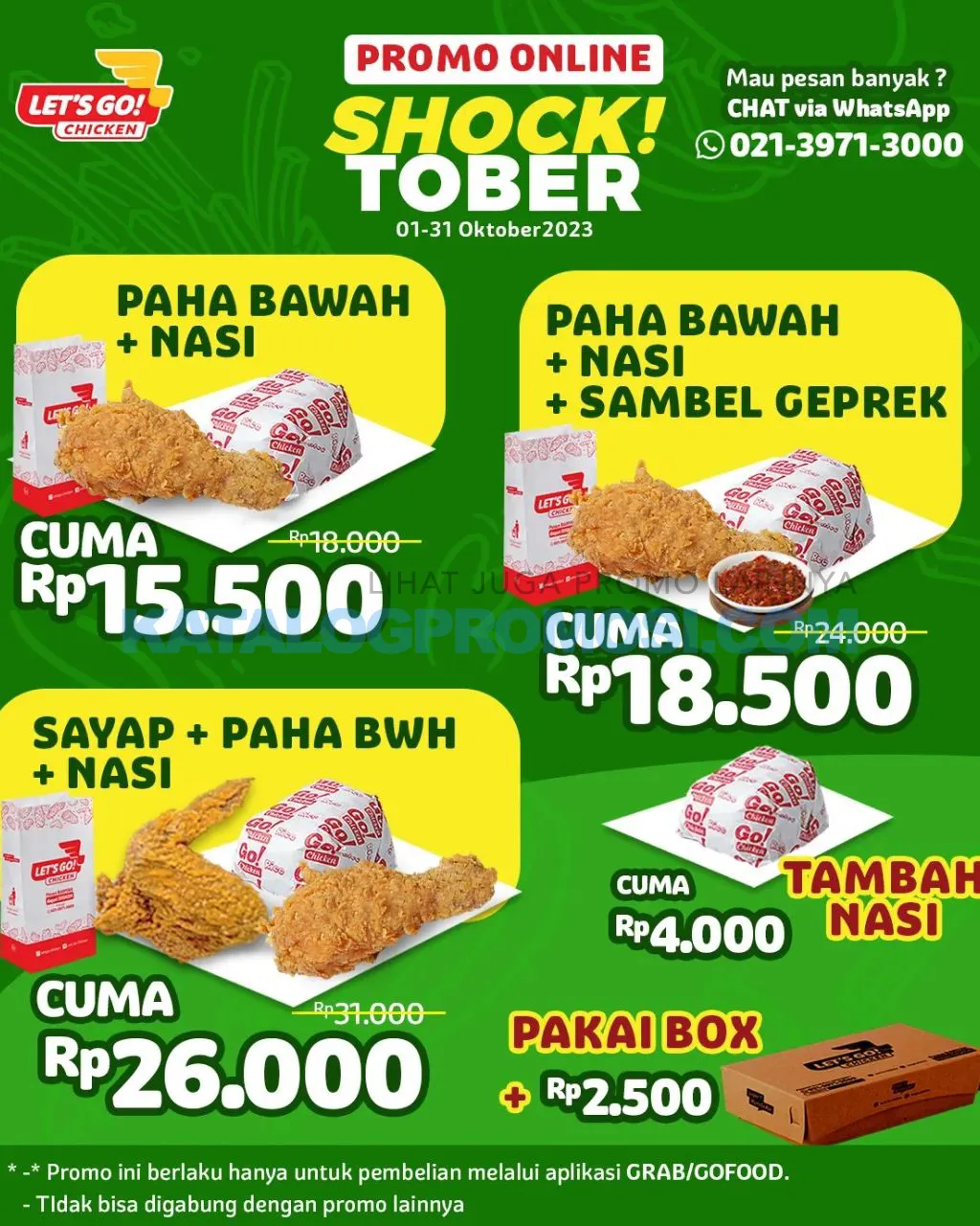 Promo LET'S GO CHICKEN SHOCKTOBER - Harga Spesial Paket Nasi + Ayam mulai dari Rp. 10.500