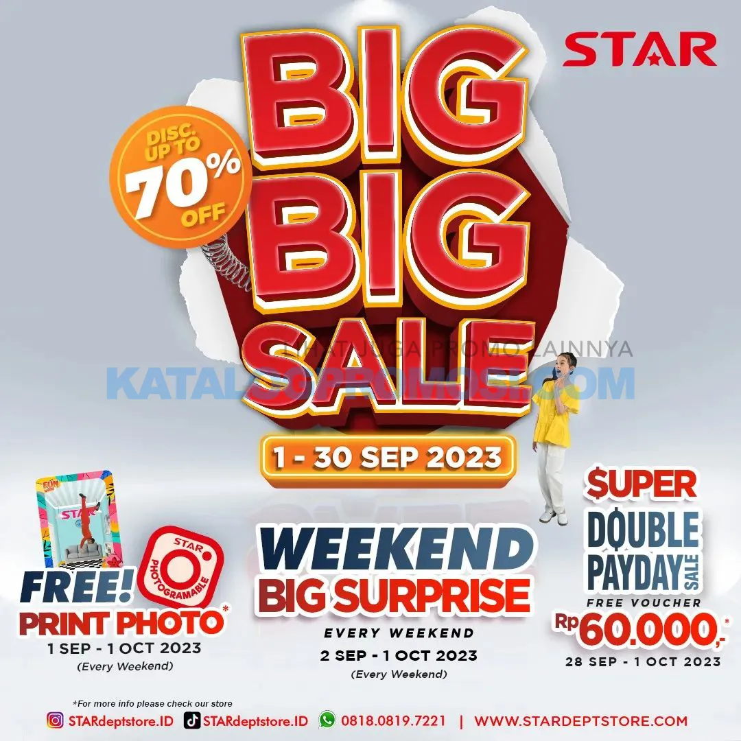 Promo STAR DEPARTMENT STORE BIG BIG SALE! DISCOUNT up to 70% off