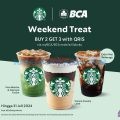 Promo STARBUCKS BCA Weekend Treat - Buy 2 Get 3 dengan QRIS BCA setiap hari Sabtu dan Minggu sd. 31 Juli 2024