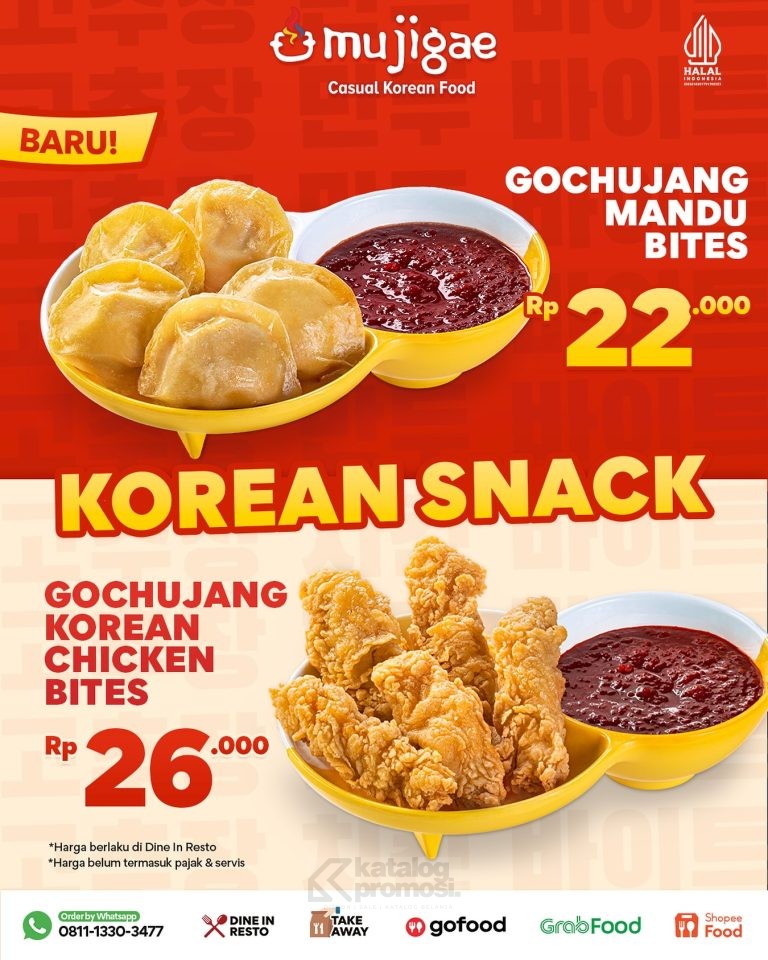 Promo MUJIGAE MENU BARU! KOREAN SNACK mulai Rp. 22.000