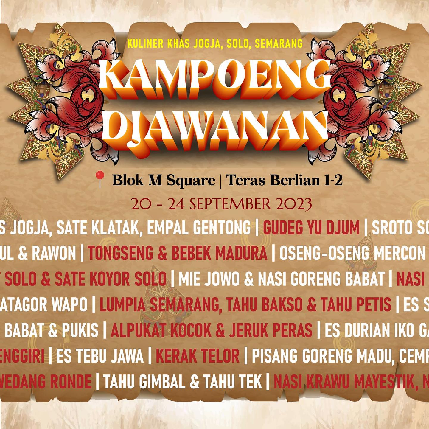 Festival Kuliner Kampoeng Djawanan Di Blok M Square