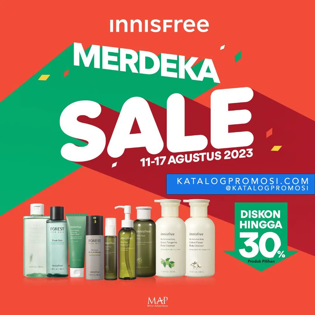 Promo Innisfree Merdeka Sale up to 30% off