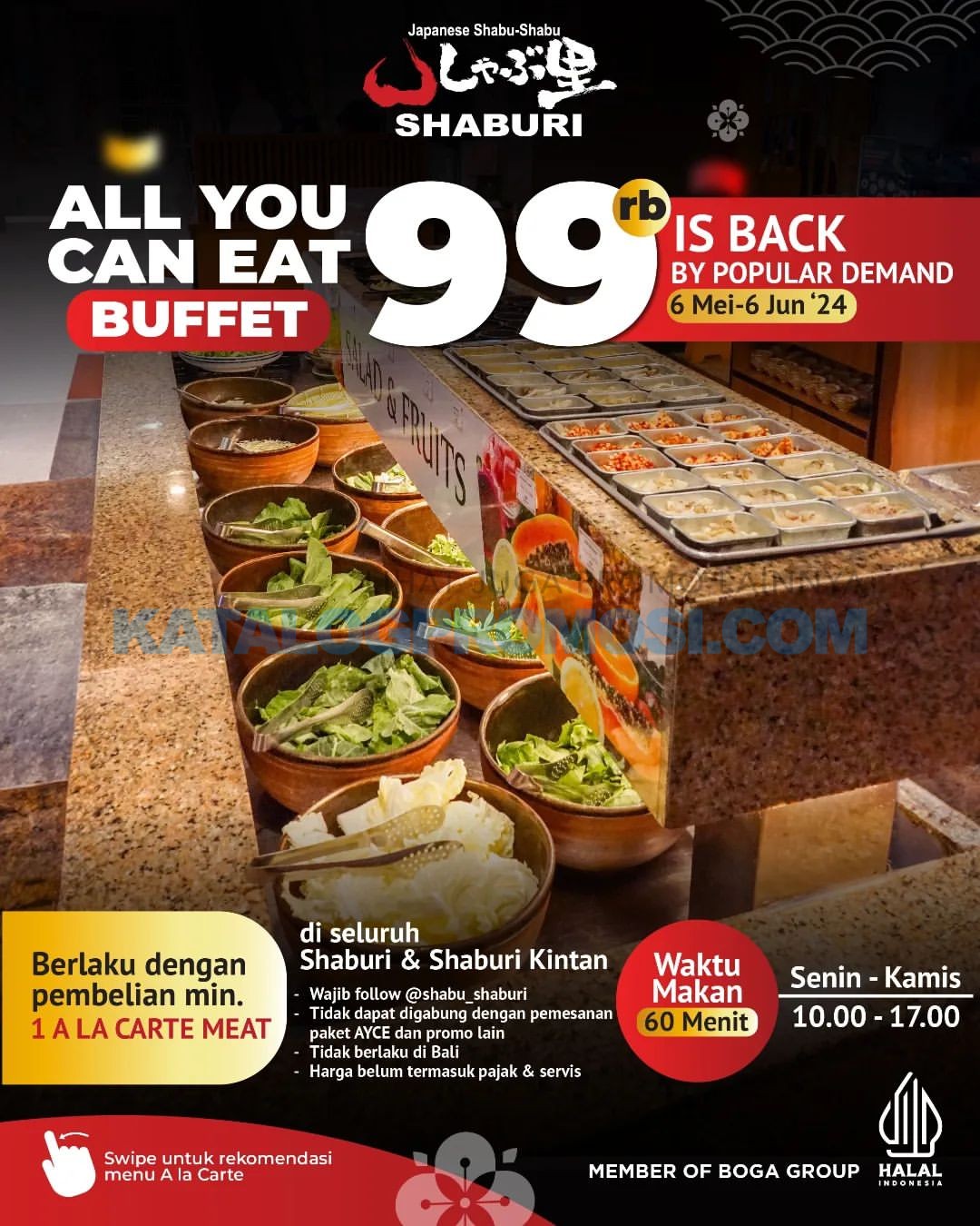 Promo KINTAN BUFFET & SHABURI All You Can Eat Buffet Mulai Rp. 50RIBU