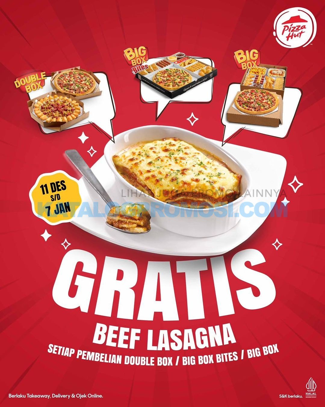 Promo PIZZA HUT GRATIS Beef Lasagna! 
