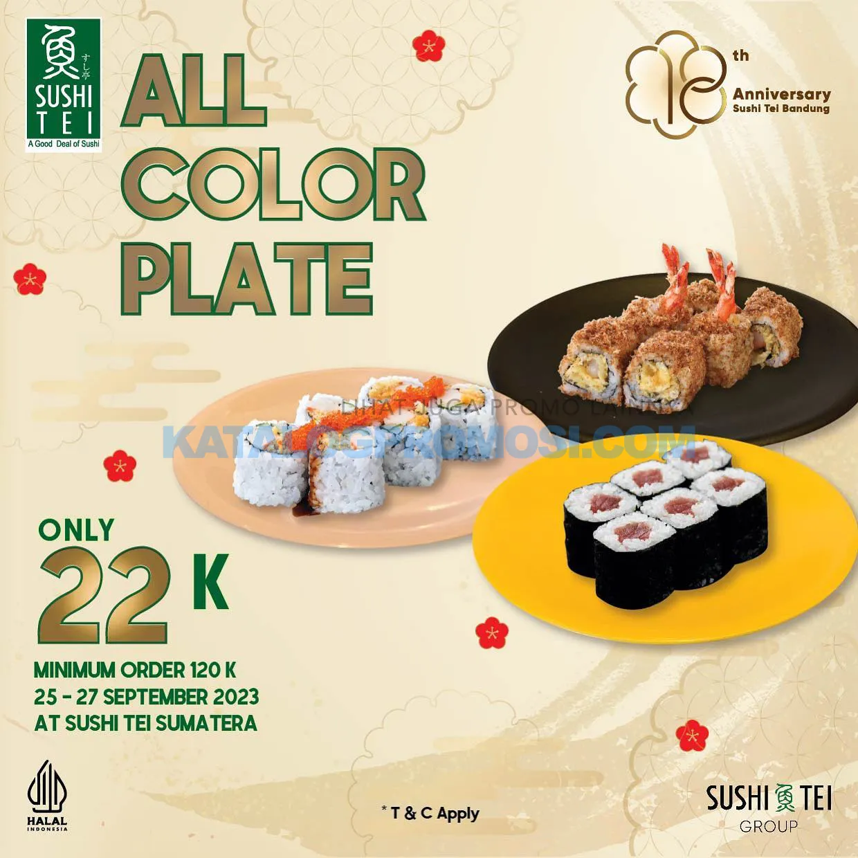 Promo Sushi Tei Sumatera - ALL COLOR PLATE Only Rp. 22.000++