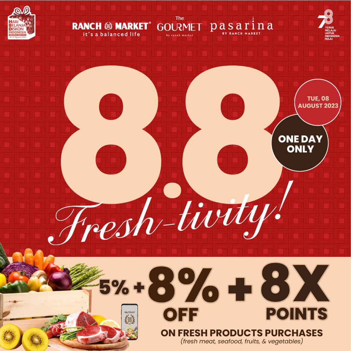 Promo RANCH MARKET Special 8.8! TODAY for ONE DAY ONLY!