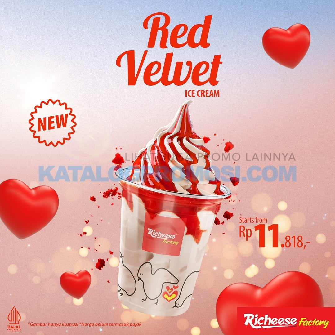 BARU! RED VELVET SAUCE Ice Cream dari RICHEESE FACTORY - Harganya mulai Rp. 11.818
