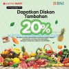 LOTTEMART Promo TAMBAHAN DISKON 20% untuk Semua Produk Fresh khusus pemegang Kartu Kredit BNI