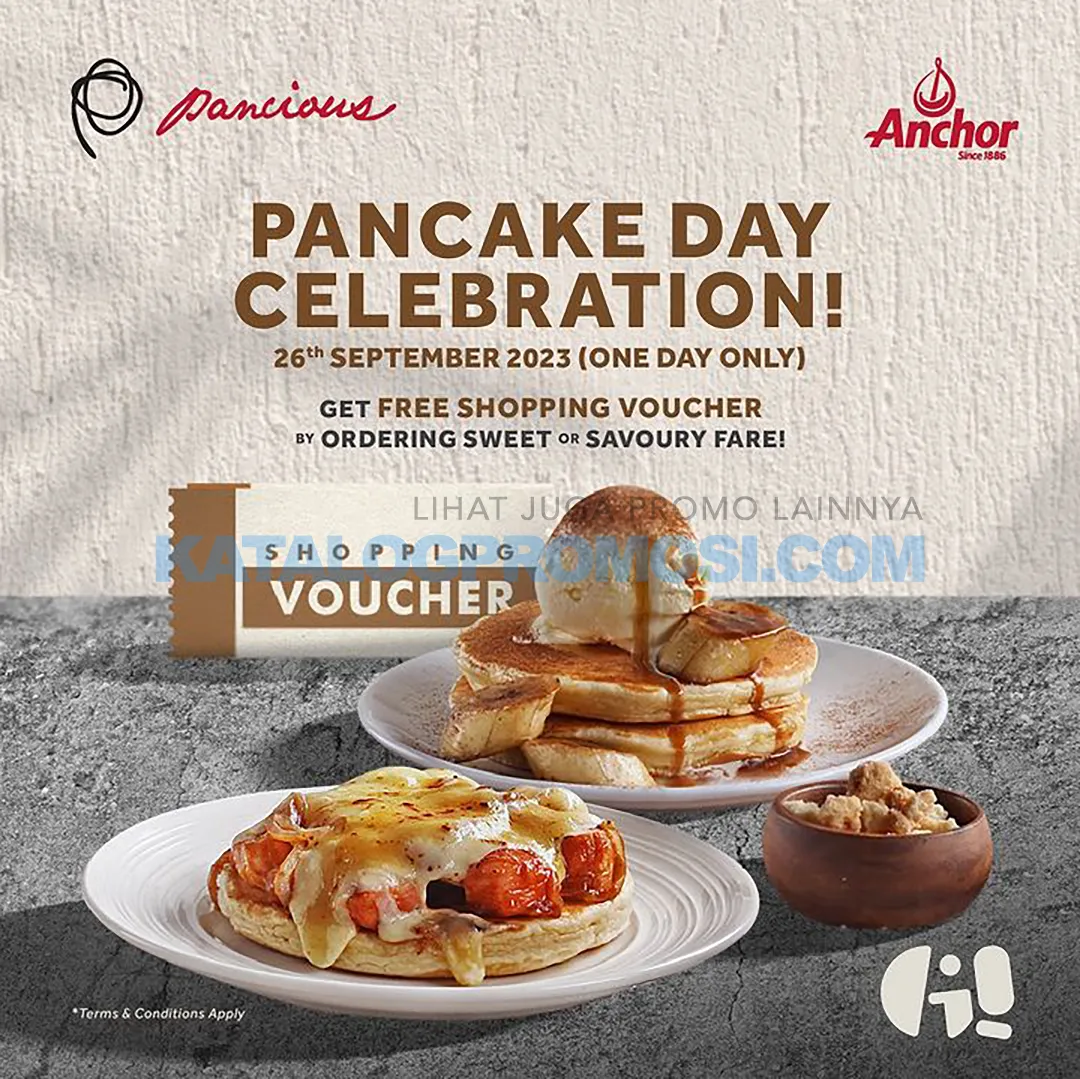 Promo PANCIOUS Pancake Day! FREE SHOPPING VOUCHER