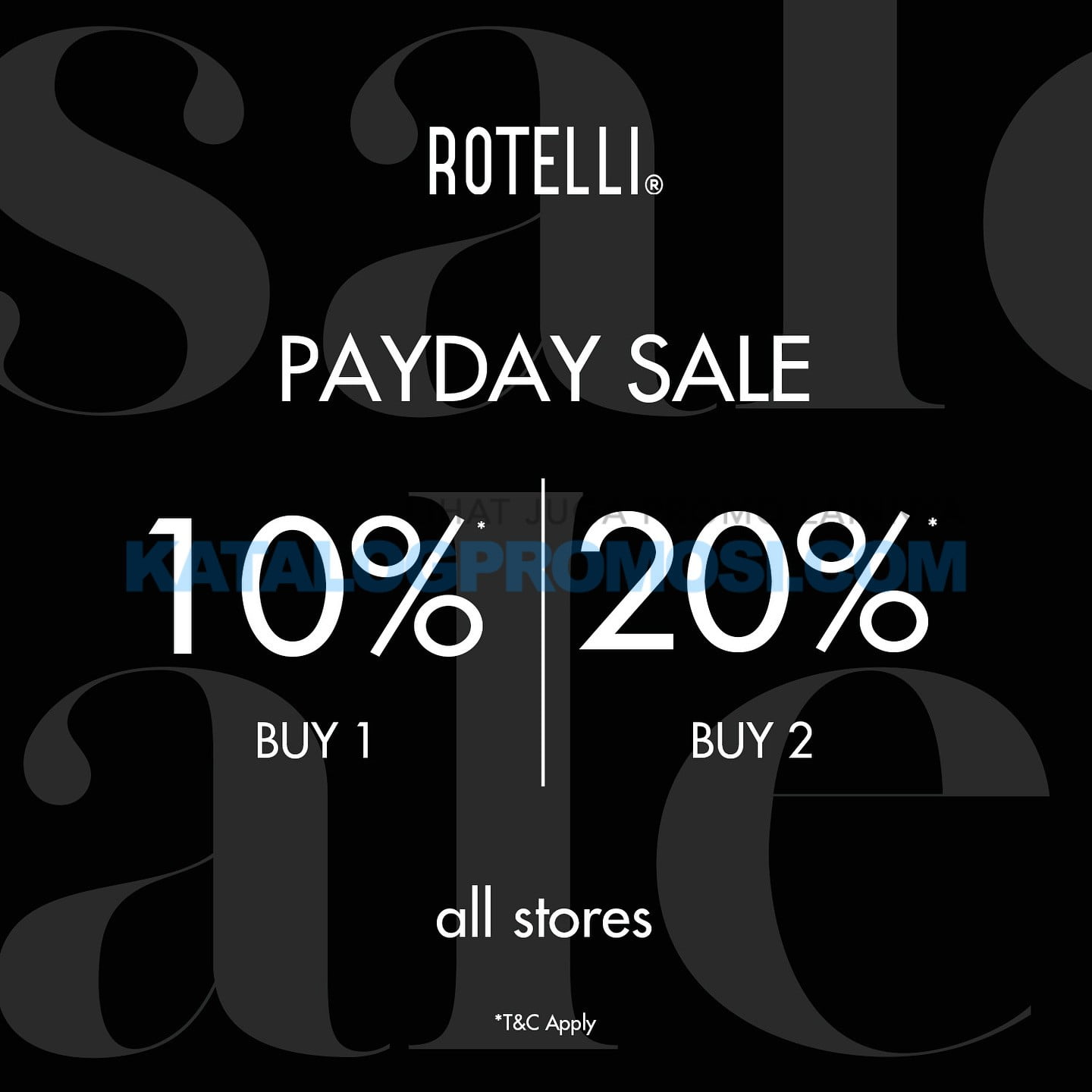 Promo ROTELLI PAYDAY - SPECIAL DISCOUNT up to 20% off