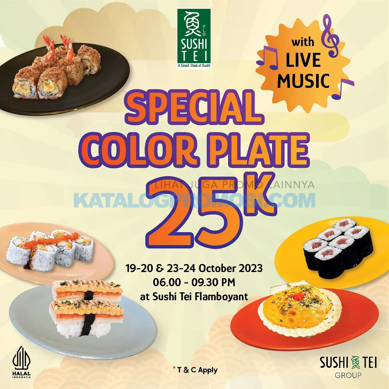 Promo Sushi Tei Flamboyant Bandung - ALL COLOR PLATE Only Rp. 25.000++