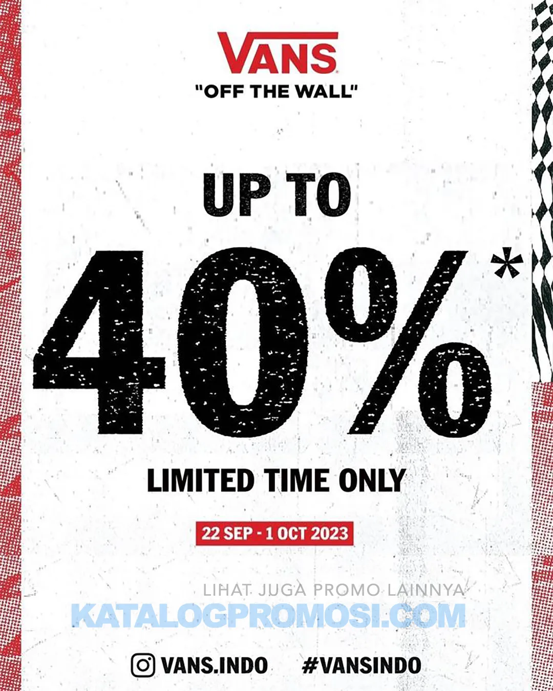 PROMO VANS PAYDAY TREATS DIscount Up To 40% Selected Items*