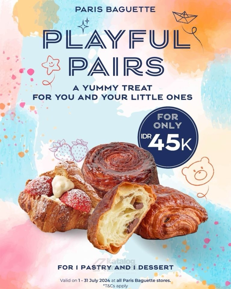 Promo Paris Baguette SPECIAL DEAL COMBO PASTY + DESSERT cuma Rp. 45.000 berlaku selama bulan Juli 2024