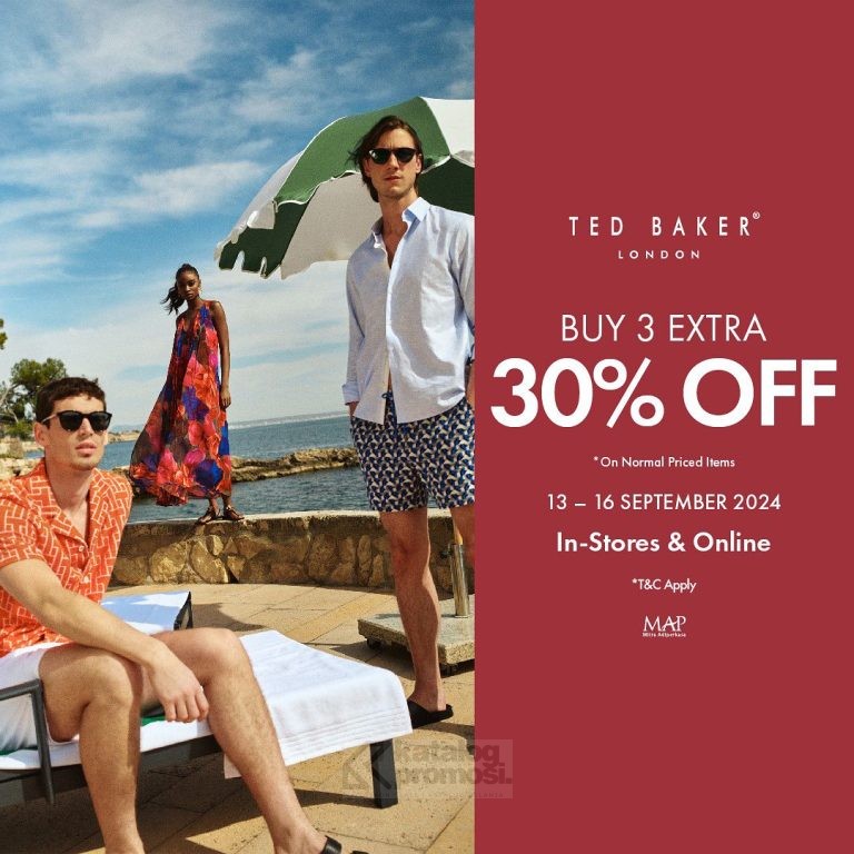 Promo TED BAKER Weekend Sale Buy 3 Extra 30% off