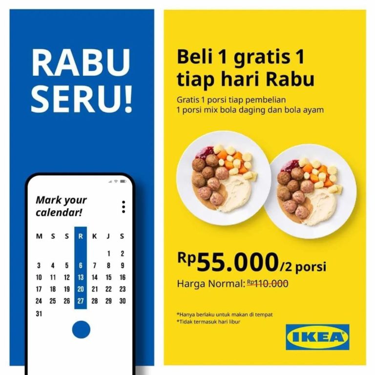 PROMO IKEA BELI 1 GRATIS 1 untuk Mix Bola Daging & Bola Ayam