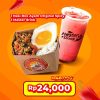 Promo Ayam Geprek Master Paket Nasi Box Ayam Original Spicy + Master Drink hanya Rp. 24.000