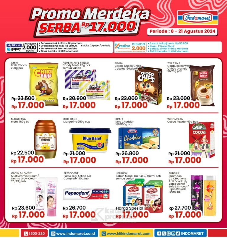 Promo INDOMARET MERDEKA SERBA RP 17.000