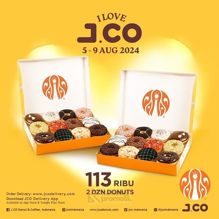 Promo I LOVE JCO HARGA SPESIAL 2 LUSIN DONUTS cuma Rp113.000