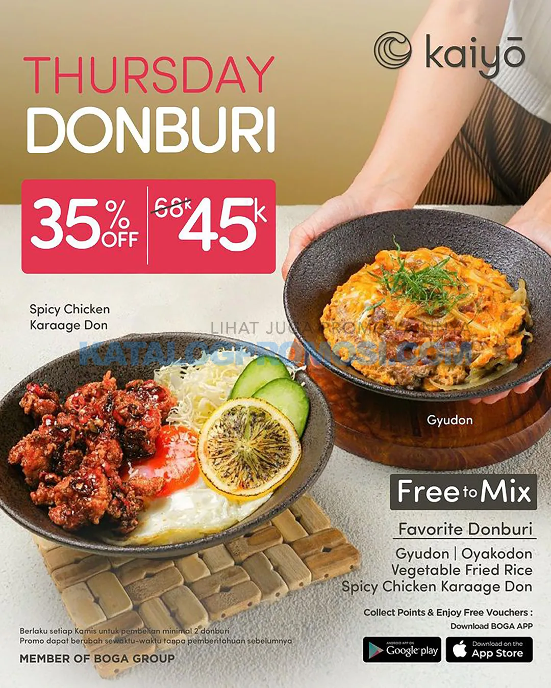 PROMO KAIYO THURSDAY DONBURI - Best Seller Donburi only 45K