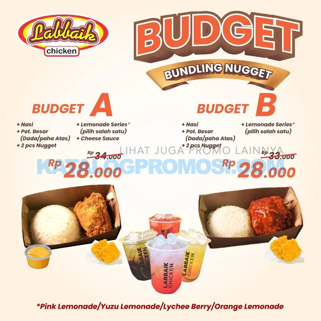 Promo Labbaik Chicken BUDGET (Bundling Nugget) Cuma Rp. 28RIBU