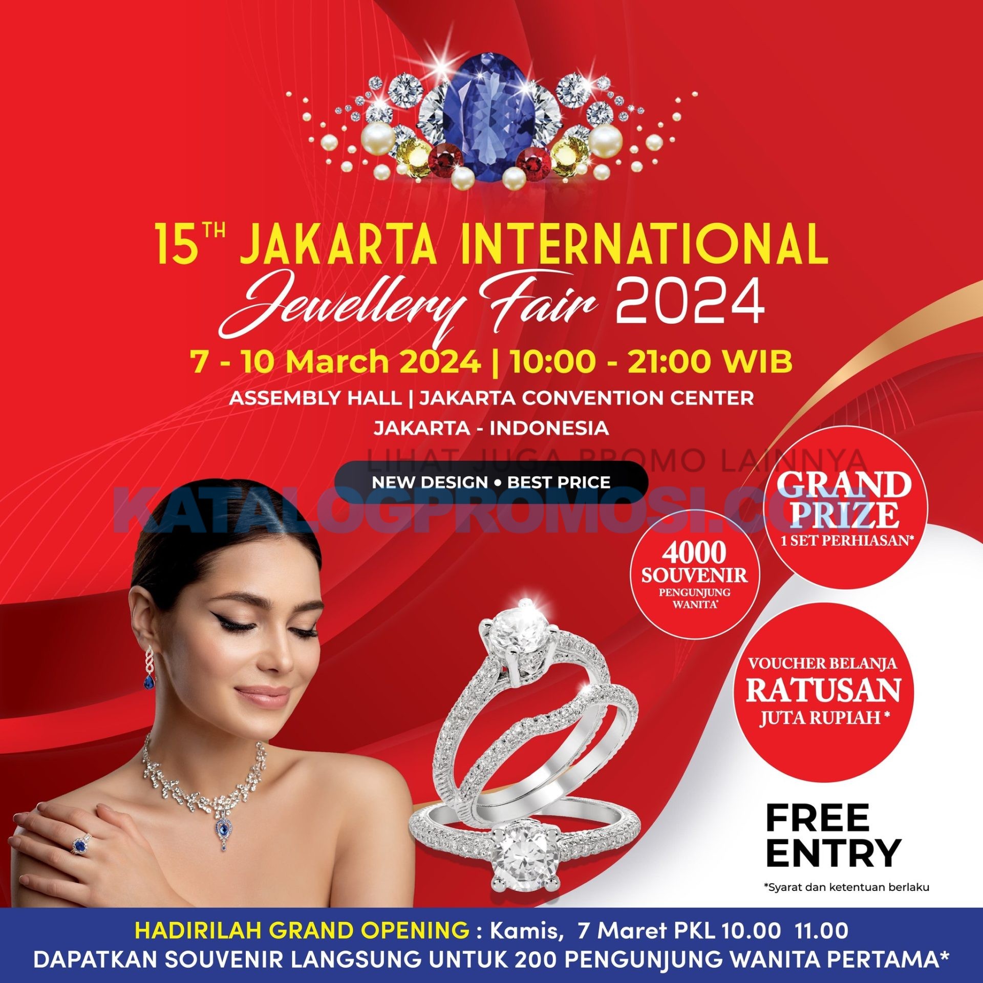 Jakarta International Jewellery Fair 2024 di Assembly Hall - Jakarta Convention Center (JCC) tanggal 07-10 MAret 2024