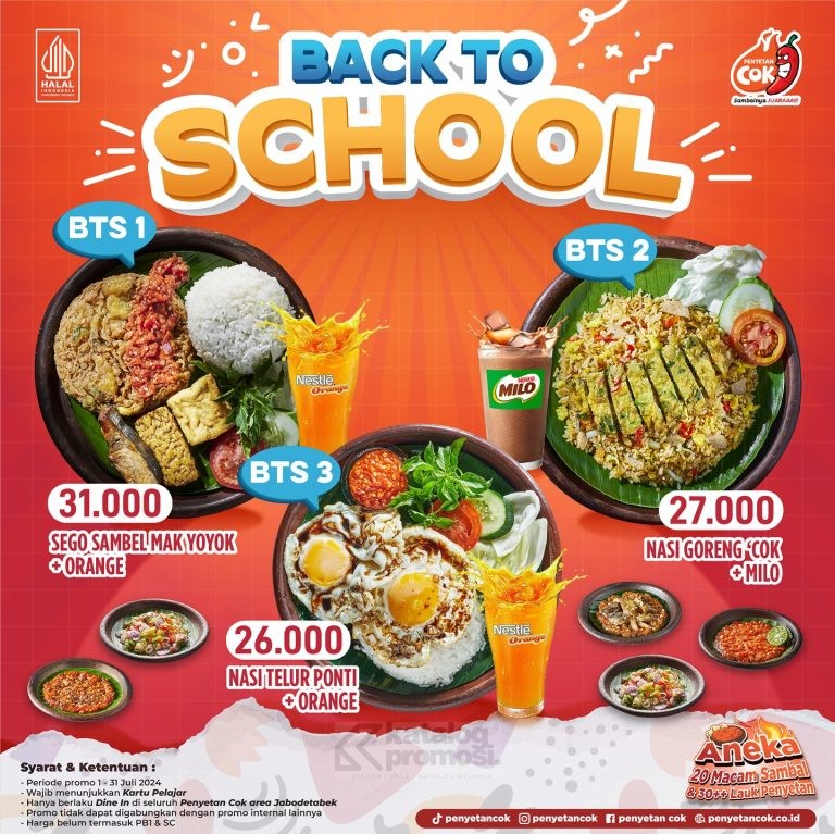 Promo PENYETAN COK BACK TO SCHOOL HARGA SPECIAL dengan KARTU PELAJAR