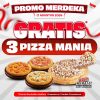 Promo DOMINO’S PIZZA MERDEKA GRATIS 3 Pizza Mania BERLAKU hanya 1 hari, tanggal 17 Agustus 2024