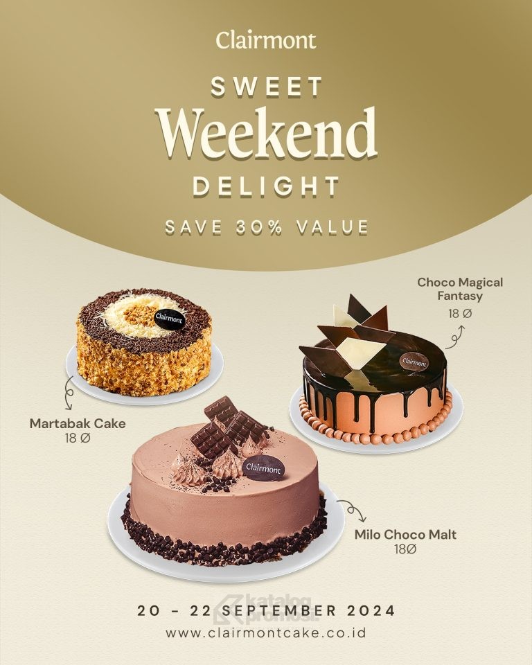 Promo CLAIRMONT Weekend Delight Discount 30% Off*