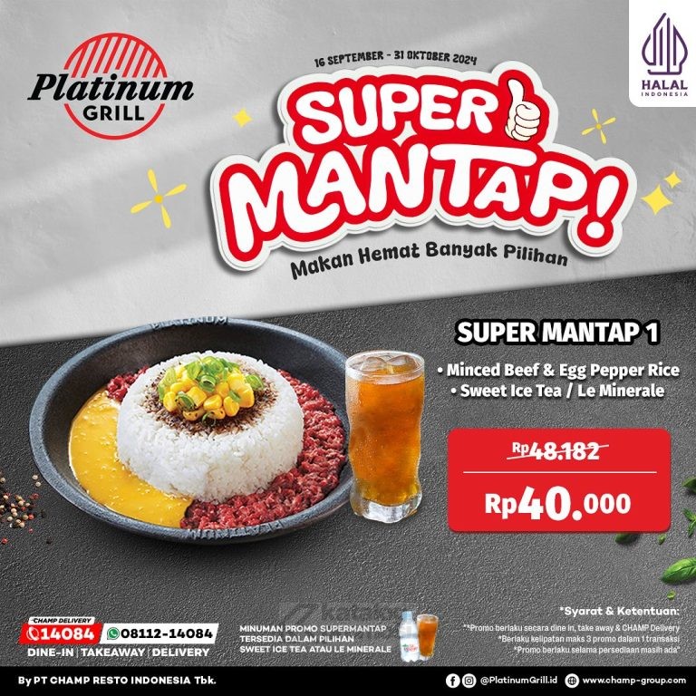 Promo PLATINUM GRILL PAKET SUPER MANTAP mulai dari Rp. 40RIBUAN