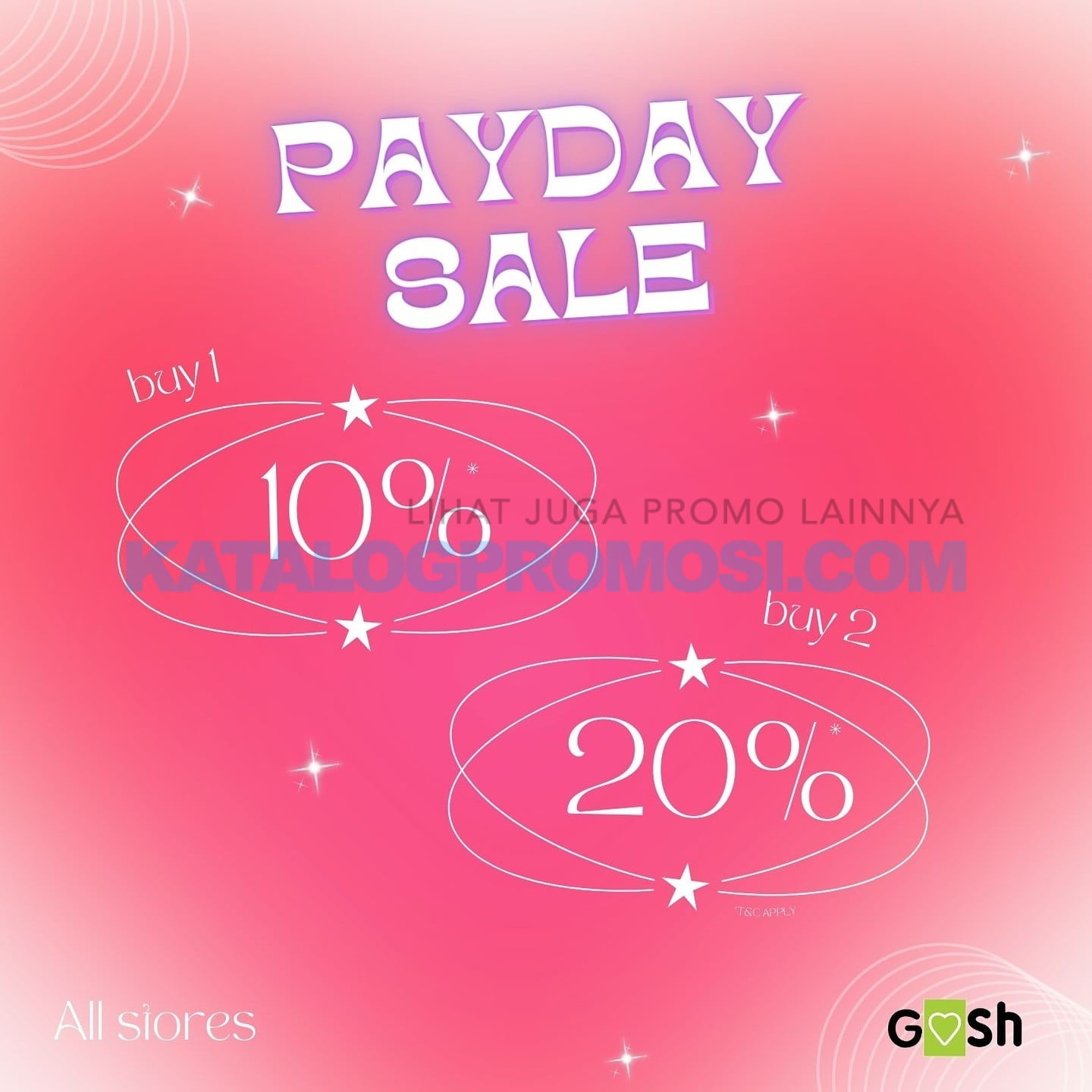 Promo GOSH SHOES PAYDAY SALE - DISCOUNT up to 20% off