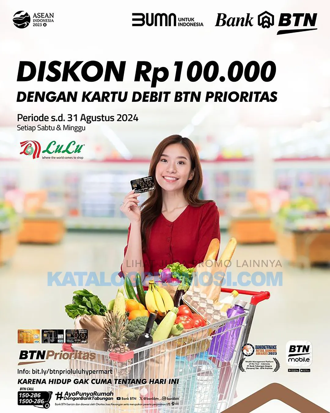 Promo LULU HYPERMARKET DISKON Rp. 100.000 dengan Kartu Debit Bank BTN Prioritas