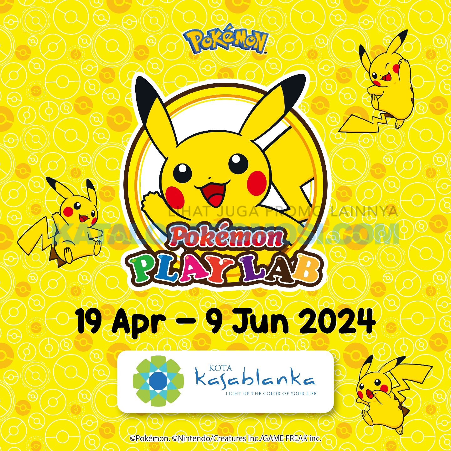 Pokémon PlayLab di KOTA KASABLANKA mulai tanggal 19 April - 9 Juni 2024!