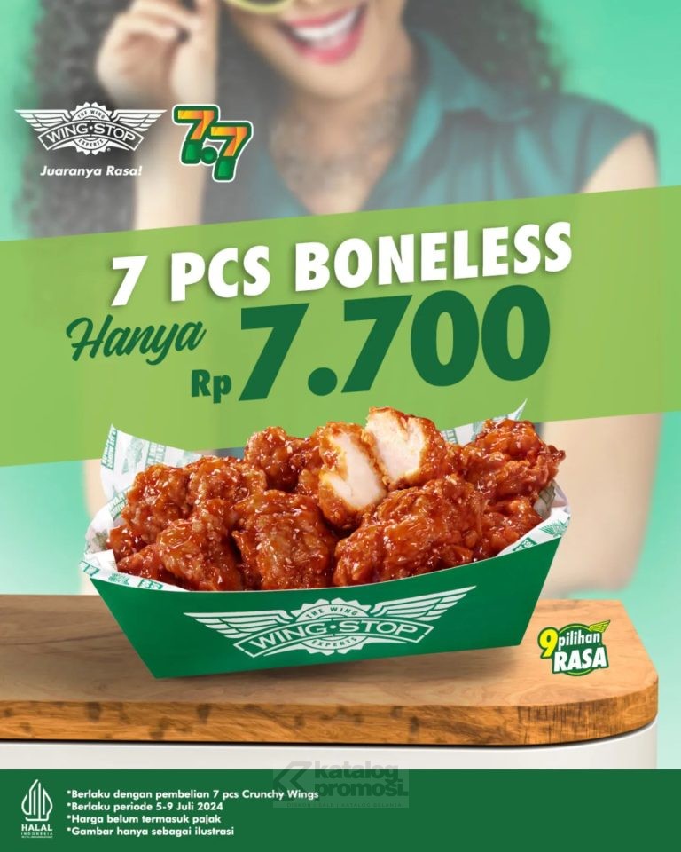 Promo Wingstop Spesial Beli Pcs Boneless Cuma Bayar Rp Aja